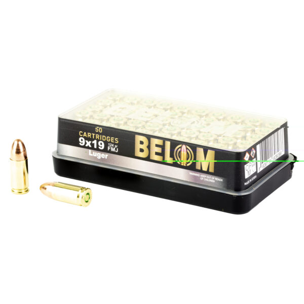 Belom 9mm 124gr Fmj Brass 50-1000