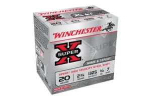 Winchester Ammunition Xpert, 20 Gauge, 2.75", #7, 3/4 oz., Steel Shot, Lead Free, 25 Round Box, California Certified Nonlead Ammunition WE20GT7