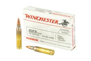 Winchester Ammunition USA Target, 223 Remington, 55 Grain, Full Metal Jacket, 20 Round Box W223K