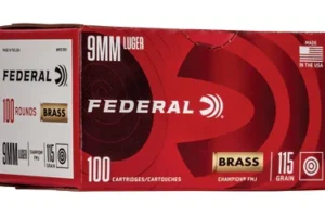 Federal Champion, 9MM, 115 Grain, Full Metal Jacket, 100 Round Box WM51991