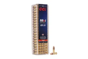 CCI Ammunition Mini Mag, 22LR, 40 Grain, Gilded Lead Roundnose, 100 Round Box 30
