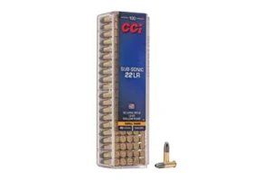 CCI Ammunition Subsonic, 22LR, 40 Grain, Lead Hollow Point, 100 Round Box 56