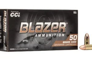 Blazer Ammunition Blazer Brass, 9mm, 115 Grain, Full Metal Jacket, 50 Round Box 5200