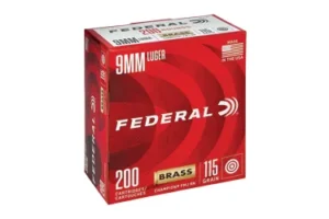 Federal Champion, 9MM, 115 Grain, Full Metal Jacket, 200 Round Box WM51992