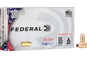 Federal Train & Protect, 380 ACP, 85Gr, Versatile Hollow Point, 50 Round Box TP380VHP1