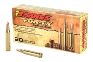 Barnes VOR-TX, 223 Rem, 55 Grain, Triple Shock X, Lead Free, 20 Round Box, California Certified Nonlead Ammunition 21520