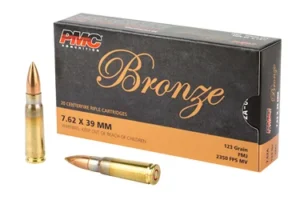 PMC Ammunition Bronze, 762X39, 123 Grain, Full Metal Jacket, 20 Round Box 7.62A