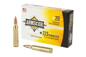Armscor 223 Rem, 55 Grain, Full Metal Jacket, 20 Round Box FAC223-1N