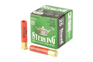 Sterling Big Game Series, 410 Gauge 2.5", 10 Grain, 1/4 oz, Rifled Slug, 25 Round Box 8698779961572