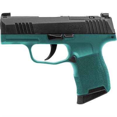 P365 MICRO-COMPACT 9MM LUGER 3.1''BBL (2)10RD MAG BLACK/TEAL