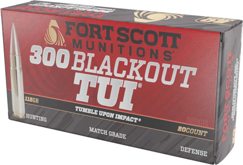 FORT SCOTT 300 AAC 115GR TUI - SOLID COPPER 20RD 25BX/C