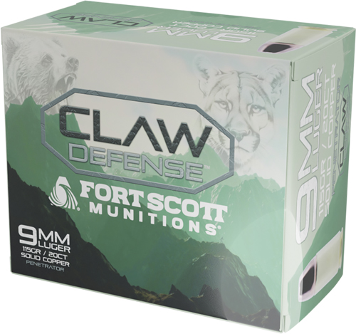 FORT SCOTT 9MM LUGER 115GR - CLAW DEFENSE FN 20RD 25BX/CS
