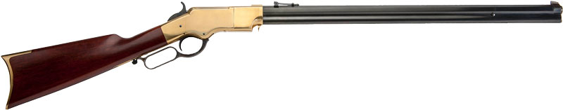CIMARRON HENRY CIVILIAN 44/40 - 24" BRASS FRAME/BLUED WALNUT