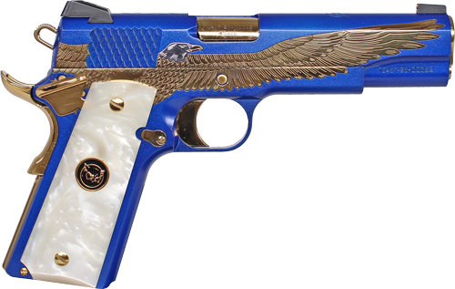 IVER JOHNSON EAGLE MAJESTIC - 1911 45ACP 8RD ENGRAVED GOLD