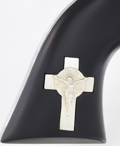 CIMARRON HOLY SMOKER 45LC FS - 4.75" WHITE/SILVER CROSS BLACK