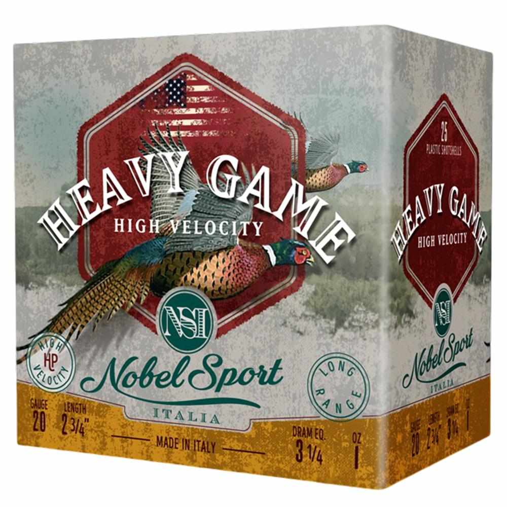Nobel Sport Heavy Game High Velocity Shotshell 20ga 2-3/4" 1oz 1330 fps #5 25/ct