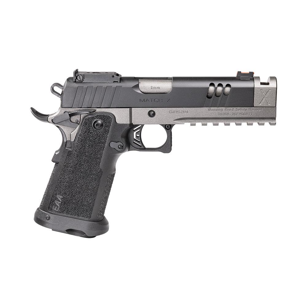 Girsan Witness2311 Match X Handgun 9mm Luger 17rd (1) & 20rd (1) Magazines 5" Barrel Two Tone Tungsten/Black