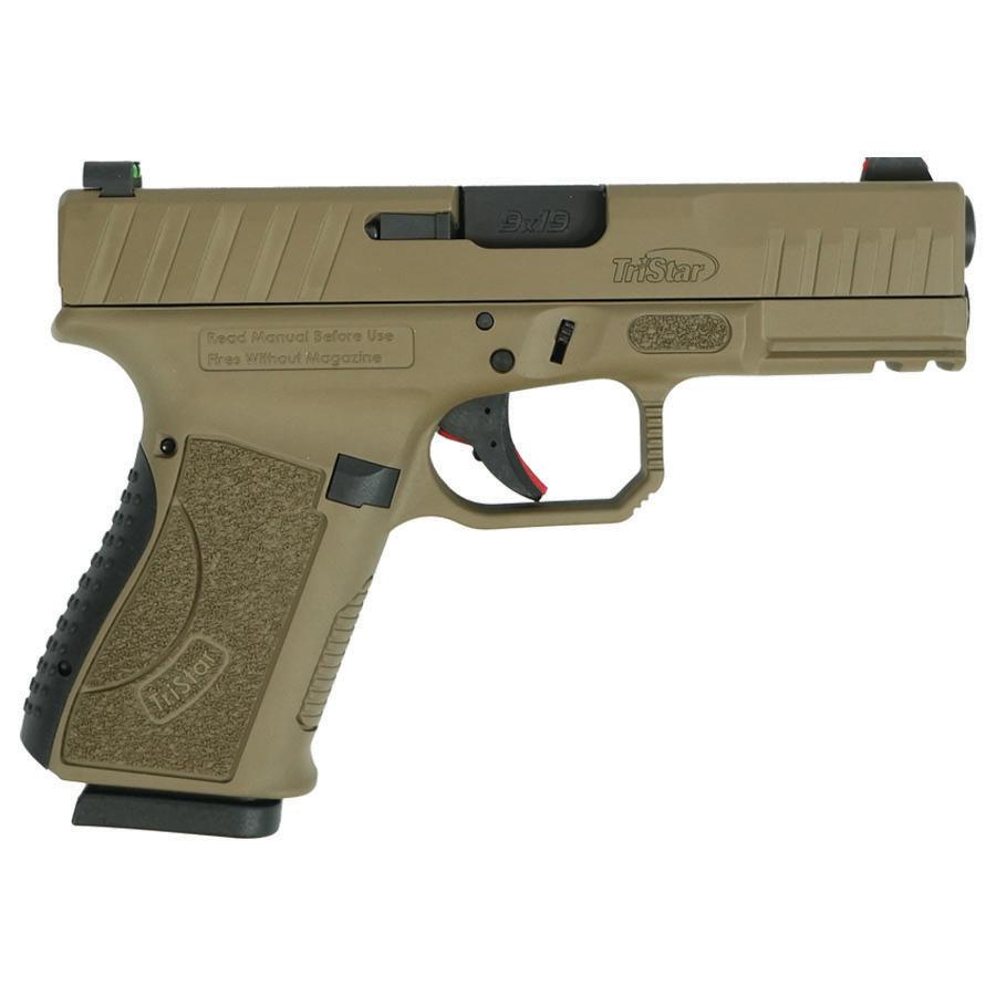 Tristar APOC Handgun 9mm Luger 15rd Magazine(2) 4" Barrel Fiber Optic Sights FDE