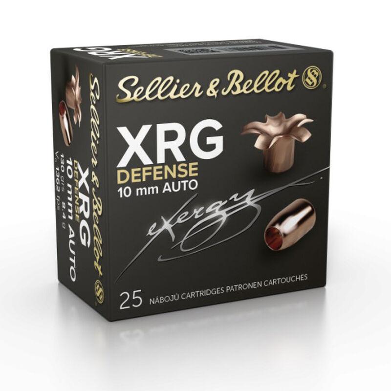 Sellier & Bellot XRG Defense Handgun Ammunition 10mm Auto 130gr HP 1362 fps 25/ct